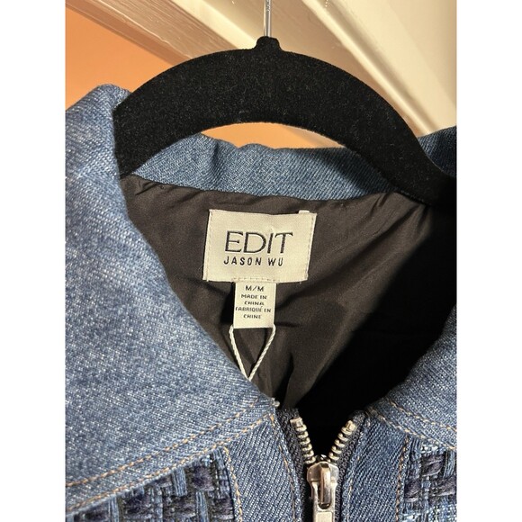 Jason Wu Denim Dress M Built-In Belt Pockets NWT Casual Chic Designer Blue Woven - Picture 3 of 14